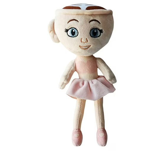 Jucarii de Plus Brainrot - Jucarie Moale de Plus Italian Brainrot, Flippy, cu Agatatoare, Model Ballerina Cappuccina, Jucarie Moale pentru Copii, 23 x 17 cm, Bej