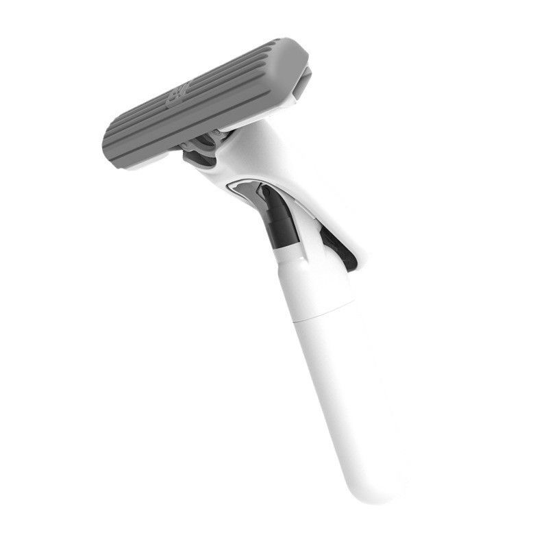 Pentru casa - Mop Plat cu Pulverizare, Flippy, Recipient pentru Solutie de Suprafete, Geamuri, Interior Auto, Maner Scurt, Usor de Utilizat, Sistem de Stoarcere, 15.5 x 15.5 x 12.5 cm, Alb