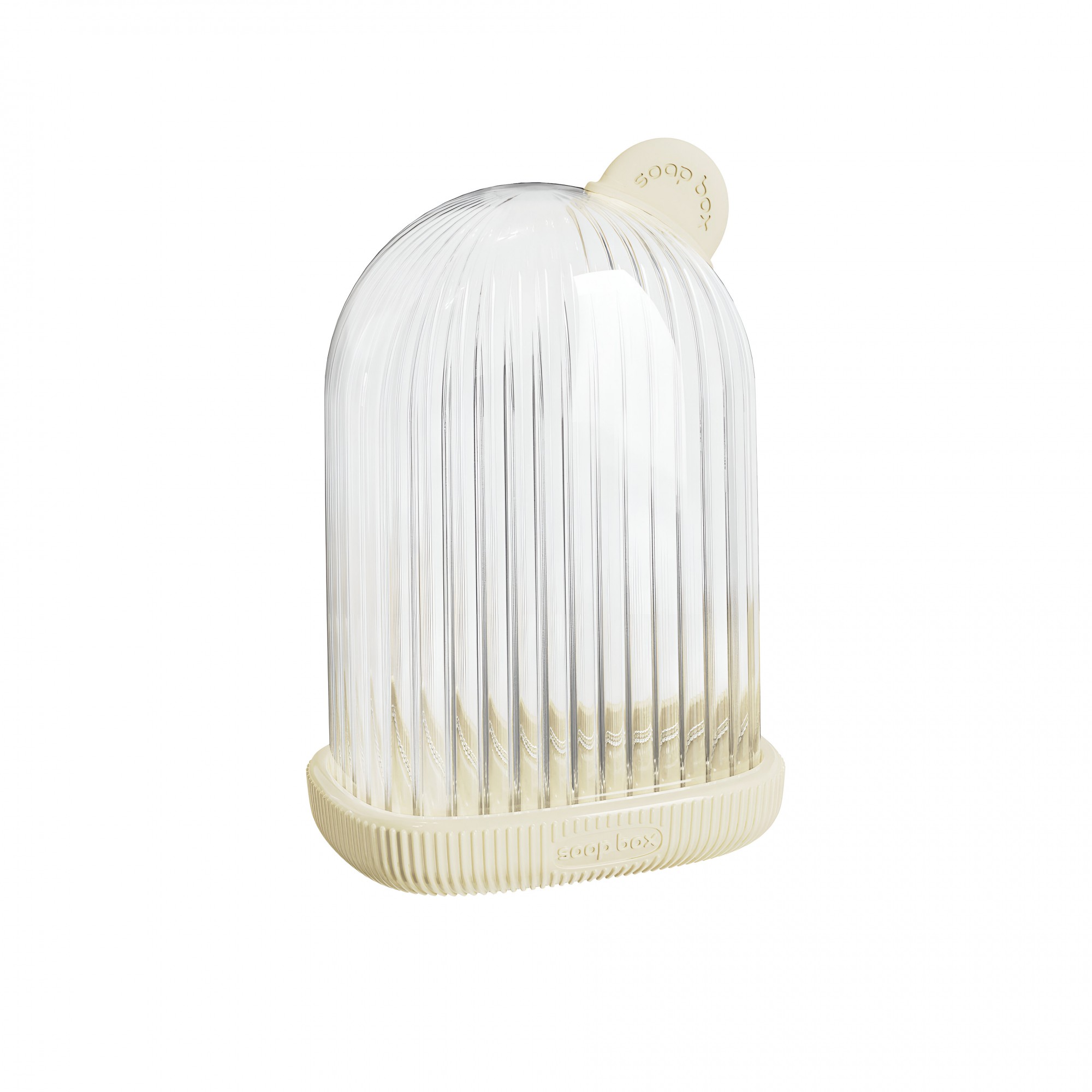 Sapuniera de Calatorie, Flippy, Suport pentru Sapun cu Scurgere a Apei, Recipient cu Capac Depozitare, Savoniera pentru Baie, 12.6x6.1x8.4cm, Crem [4]