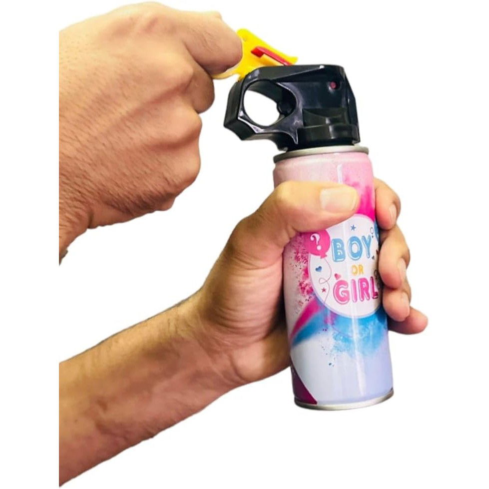 Petrecere - Spray Gender Reveal, Flippy, 260 ml, din Amidon de Porumb, Dezvaluire Gen Bebelusi, Roz