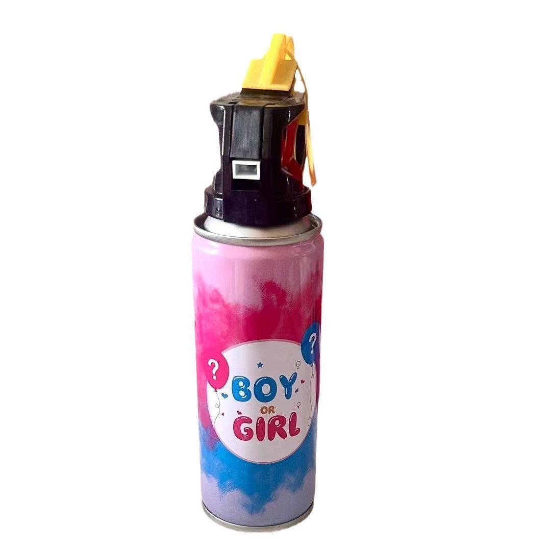 Spray Gender Reveal, Flippy, 260 ml, din Amidon de Porumb, Dezvaluire Gen Bebelusi, Roz [5]