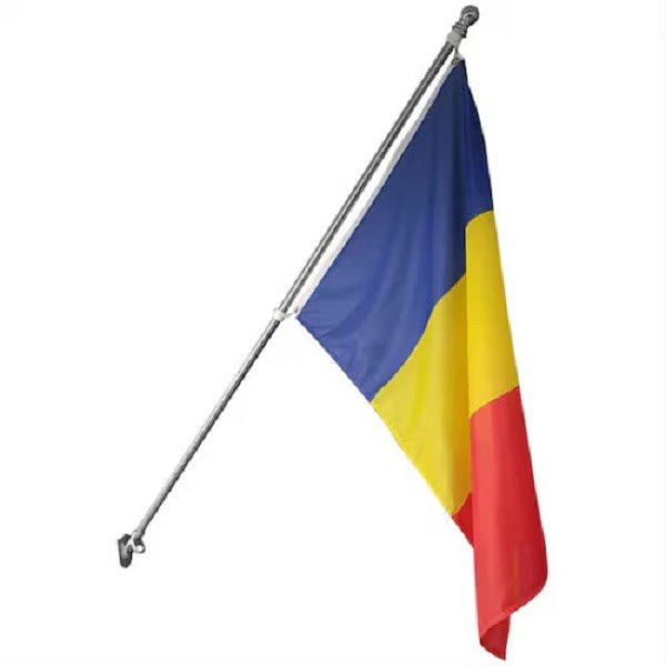 Steaguri - Steag Tricolor Romania, Flippy, Cu bat pentru fixare pe perete, 90 x 150 cm