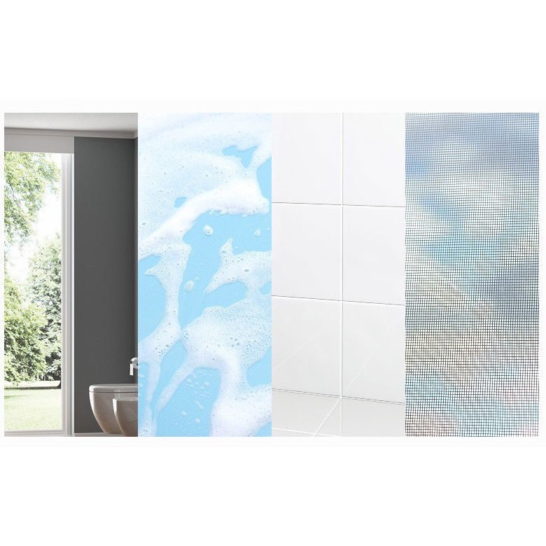 Stergator de Geamuri Flippy, cu Doua Fete, Tija Telescopica, cu Recipient de Lichid, Laveta din Microfibra, Racleta Silicon, 120 cm, Alb [8]