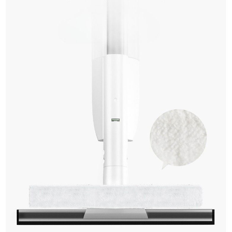 Stergator de Geamuri Flippy, cu Doua Fete, Tija Telescopica, cu Recipient de Lichid, Laveta din Microfibra, Racleta Silicon, 120 cm, Alb [7]