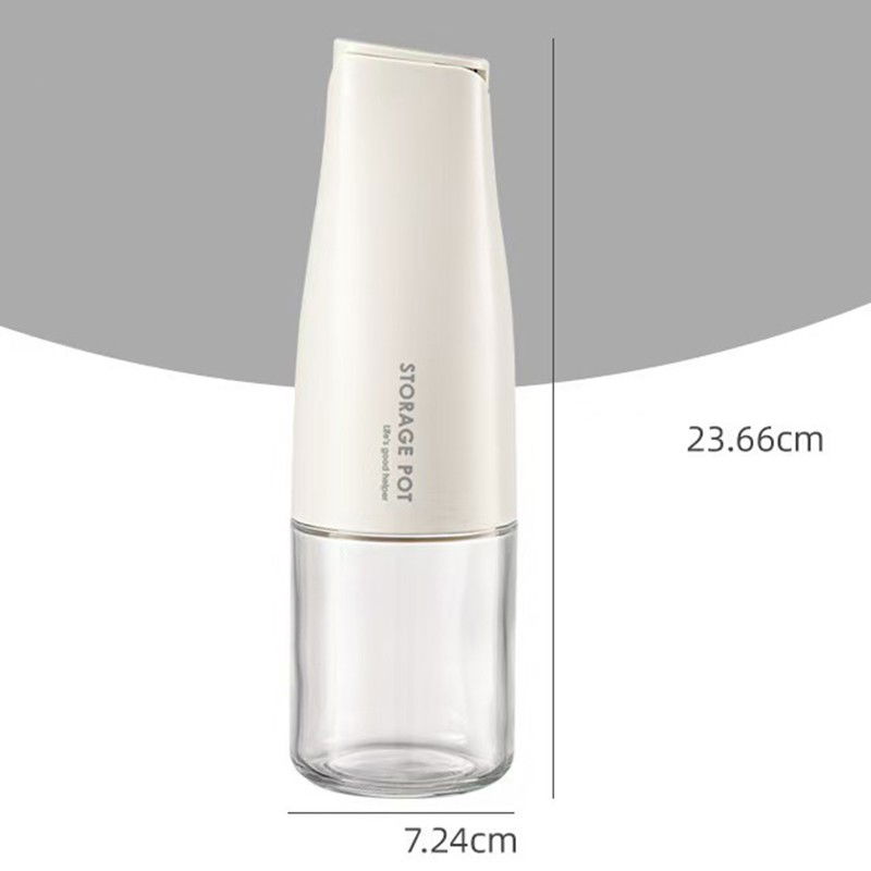 Organizatoare si Depozitare Bucatarie - Sticla de Ulei Automata, Flippy, Sticla pentru Lichide de Bucatarie, 23.7 x 7.25 cm, Volum 550 ml, Alba