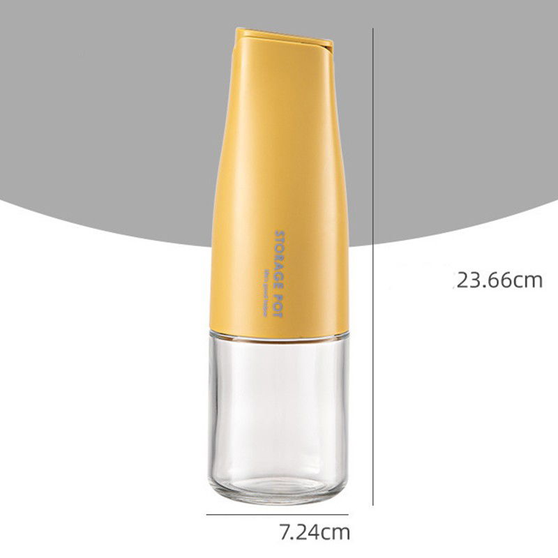 Organizatoare si Depozitare Bucatarie - Sticla de Ulei Automata, Flippy, Sticla pentru Lichide de Bucatarie, 23.7 x 7.25 cm, Volum 550 ml, Galbena