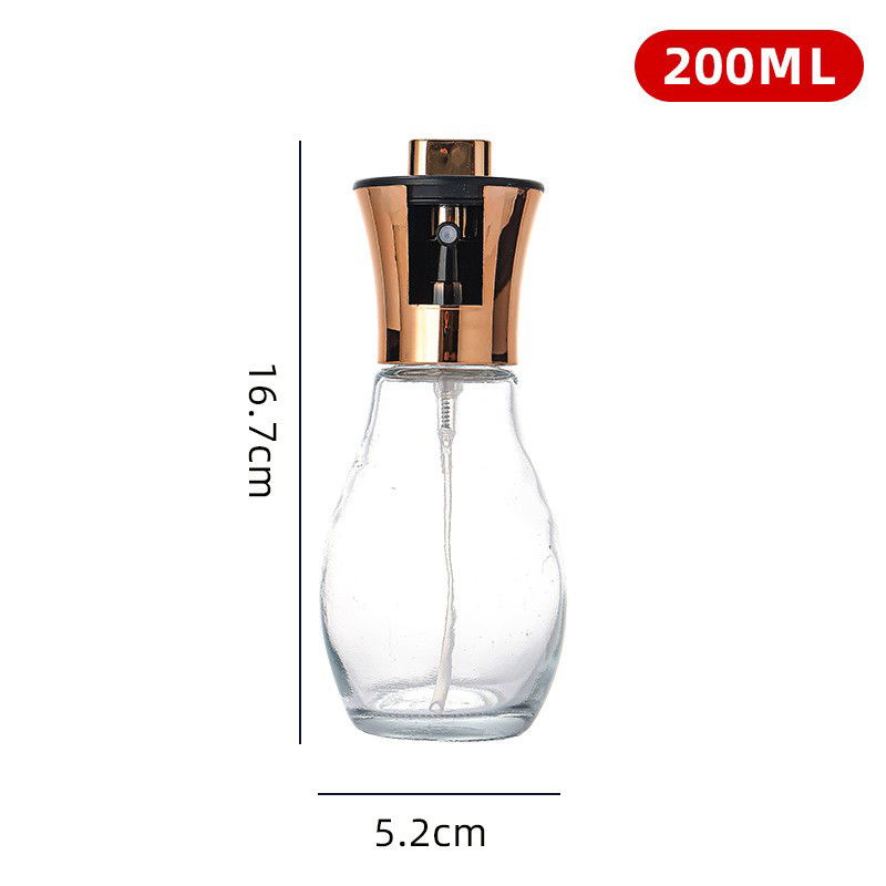 Sticla de ulei cu Pulverizator, Flippy, Sticla pentru Lichide de Bucatarie, Otet, Sos, 16.7 x 5.2 cm, Volum 200 ml, Roz Gold [2]