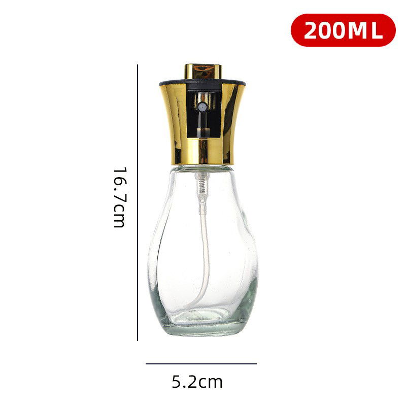 Sticla de ulei cu Pulverizator, Flippy, Sticla pentru Lichide de Bucatarie, Otet, Sos, 16.7 x 5.2 cm, Volum 200 ml, Gold [2]