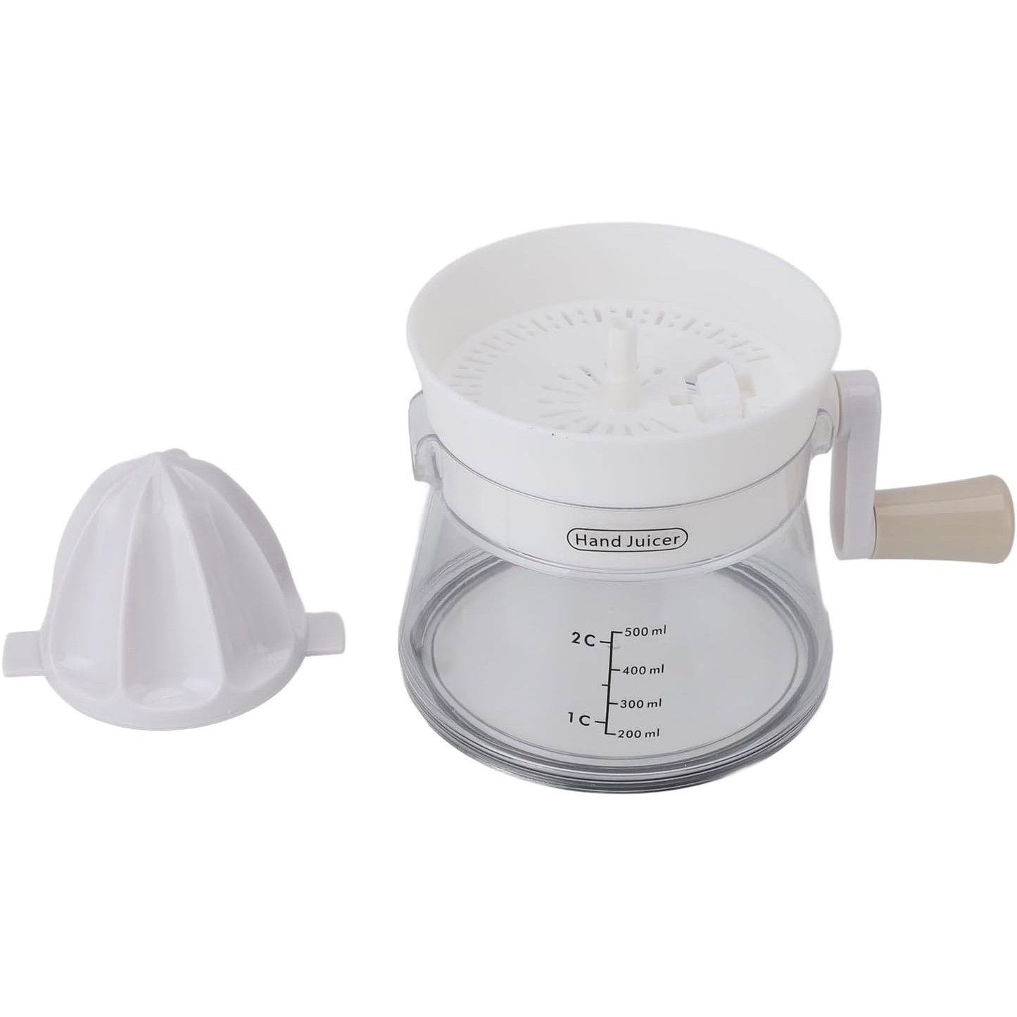 Storcator de Citrice Manual, Flippy, Rezistente, Usor de Folosit si Depozitat, Durabil, Calitativ, 16.5x13cm, Transparent/ Alb [3]