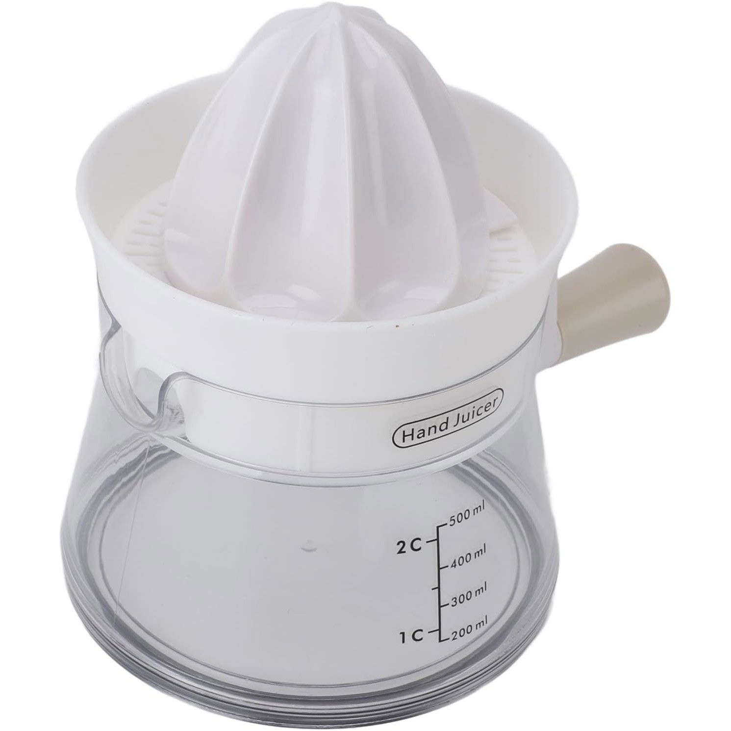 Storcator de Citrice Manual, Flippy, Rezistente, Usor de Folosit si Depozitat, Durabil, Calitativ, 16.5x13cm, Transparent/ Alb [10]