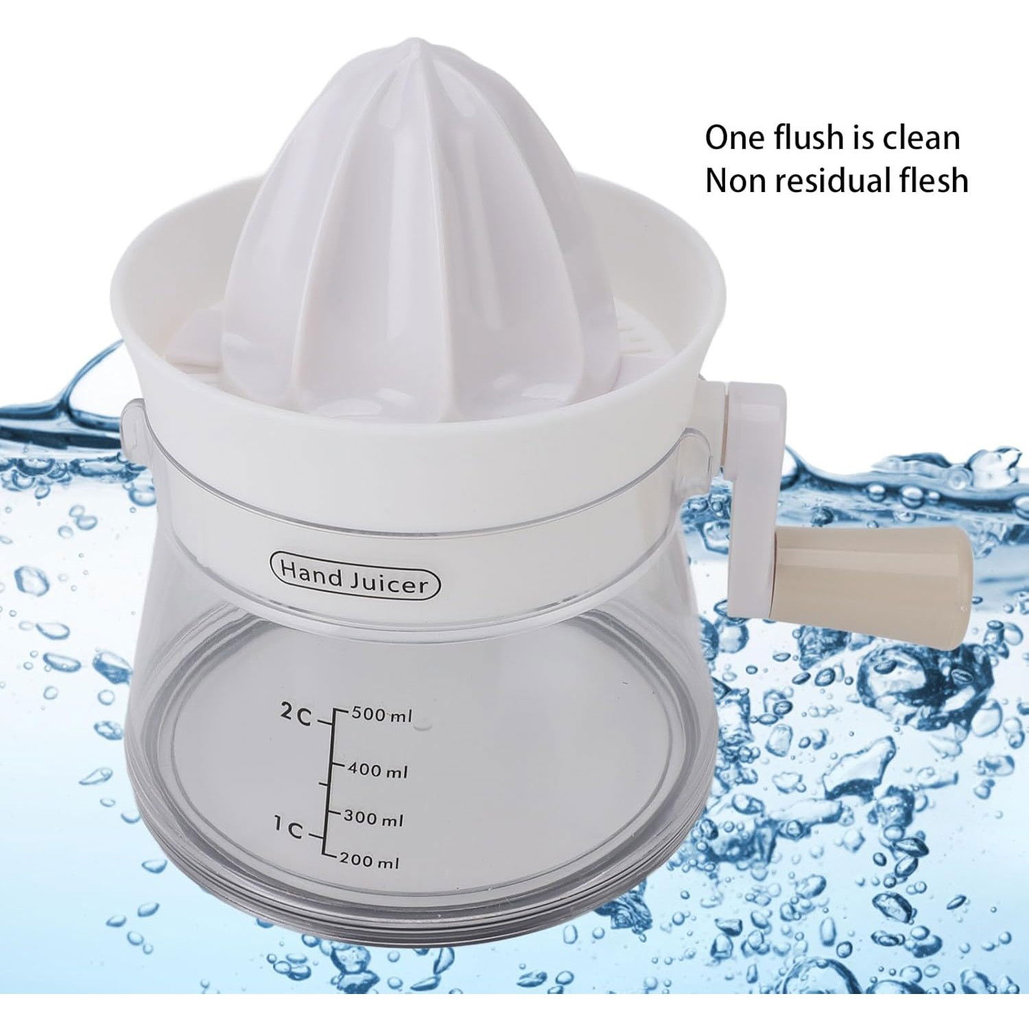 Storcator de Citrice Manual, Flippy, Rezistente, Usor de Folosit si Depozitat, Durabil, Calitativ, 16.5x13cm, Transparent/ Alb [6]