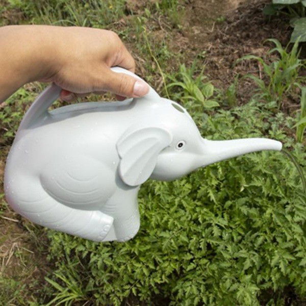 Articole pentru Gradina si Bricolaj - Stropitoare pentru Copii, Flippy, in forma de Elefant, 1500 mL, pentru Udat Plante, 19.5x17x11.8 cm, Albastru