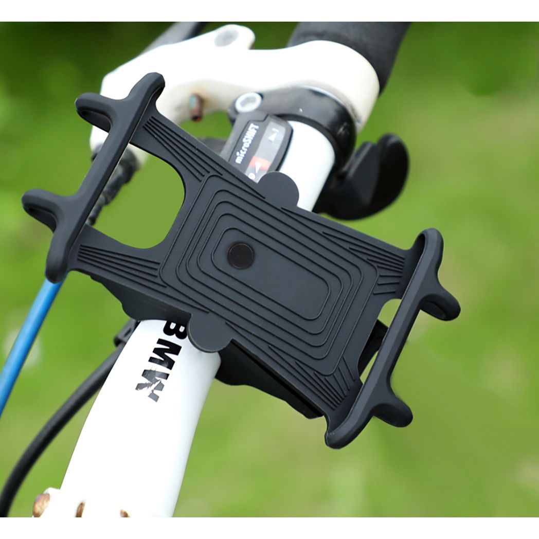 Suport Telefon pentru Bicicleta, Motocicleta, Trotineta, din Silicon 4-7 inch, Negru [4]