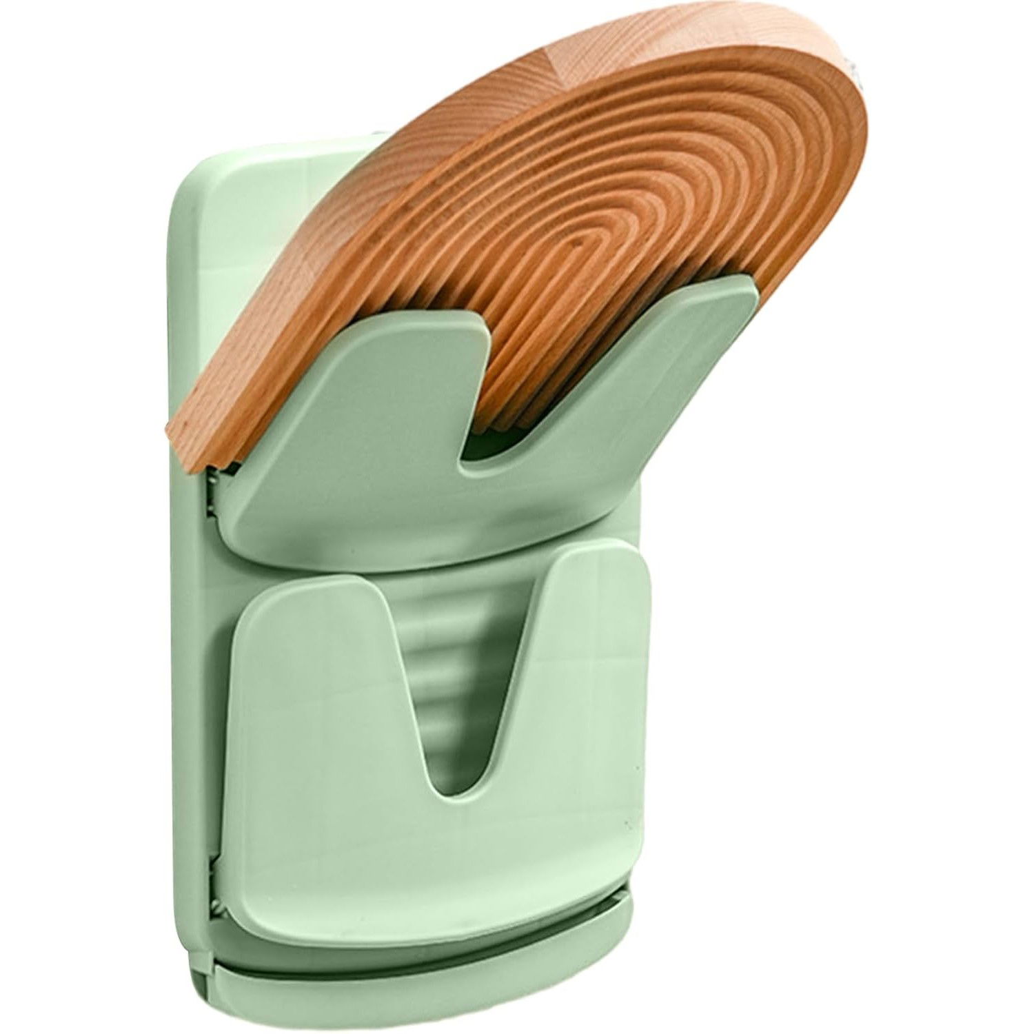 Pentru casa - Suport de Bucatarie, Flippy, pentru Capace/Tocatoare, din Plastic, Colectare Apa Scursa, Montare fara Perfoarare, 33.3 x 20.7 x 3.5 cm, Verde