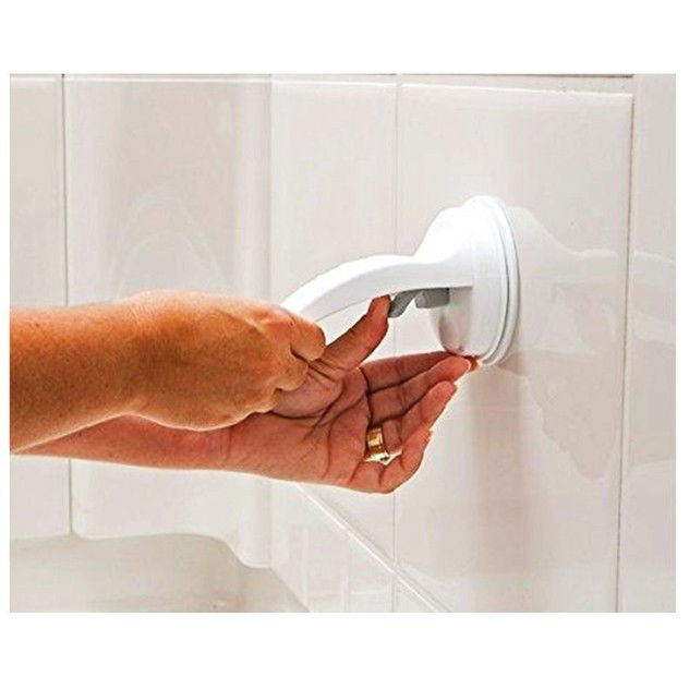 Suport de Picior, Flippy, pentru Baie, cu Ventuza, din PP si PVC, Antiderapant, 11.5 x 15 cm, Alb [3]