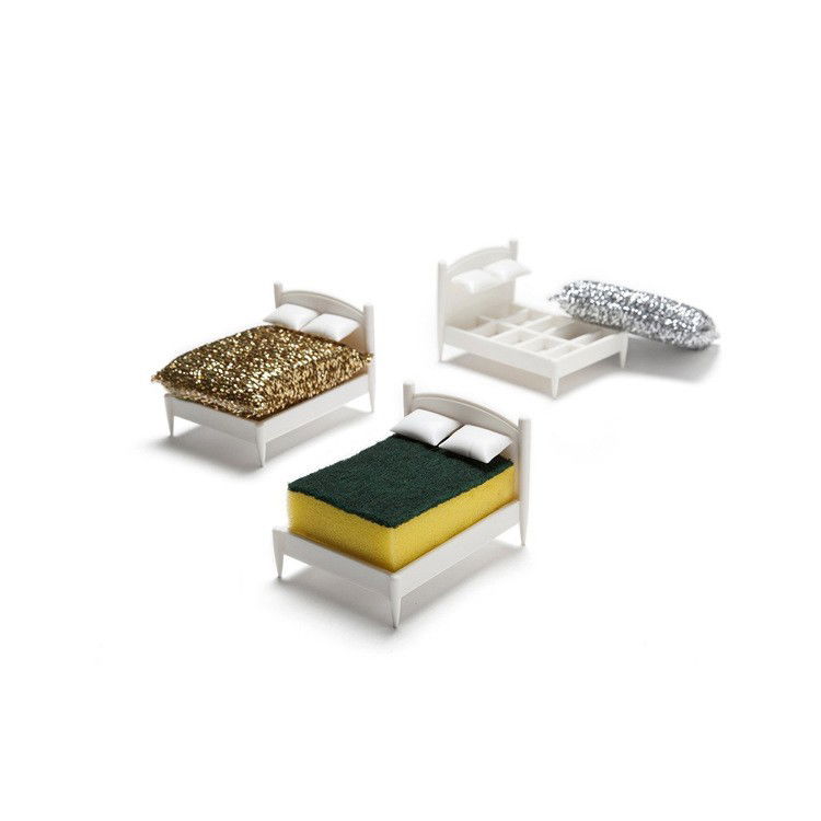 Suport de Scurgere, Flippy, pentru Burete/Sarma, Model Pat, Alb [5]