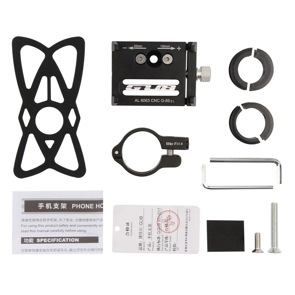 Suport de telefon pentru bicicleta/motocicleta/scuter/trotineta, GUB G-85SL Negru [5]