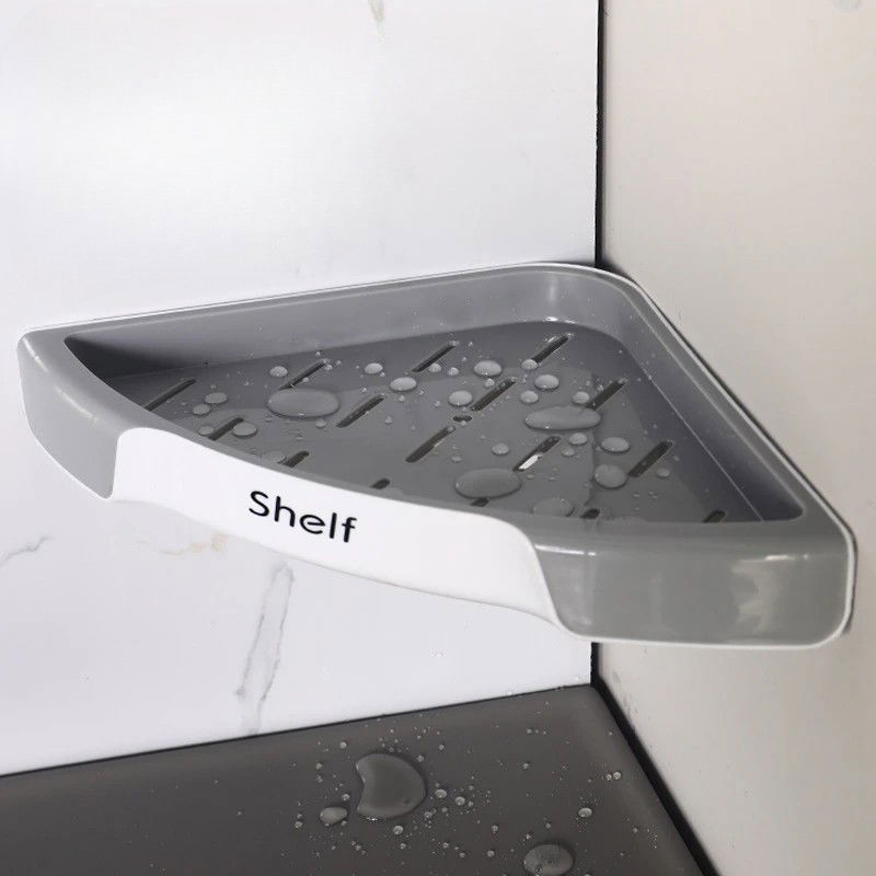 Suport Depozitare, Flippy, din Plastic, Montare fara Perforatii, pentru Baie/Bucatarie, 28 x 39 x 4.5 cm, Gri [8]