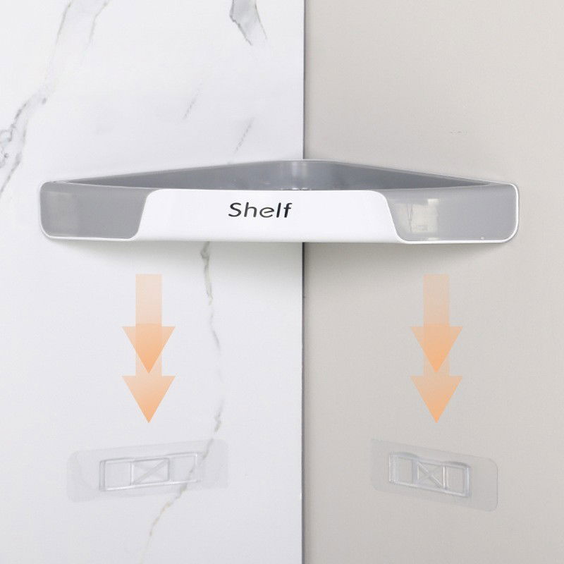 Suport Depozitare, Flippy, din Plastic, Montare fara Perforatii, pentru Baie/Bucatarie, 28 x 39 x 4.5 cm, Gri [6]