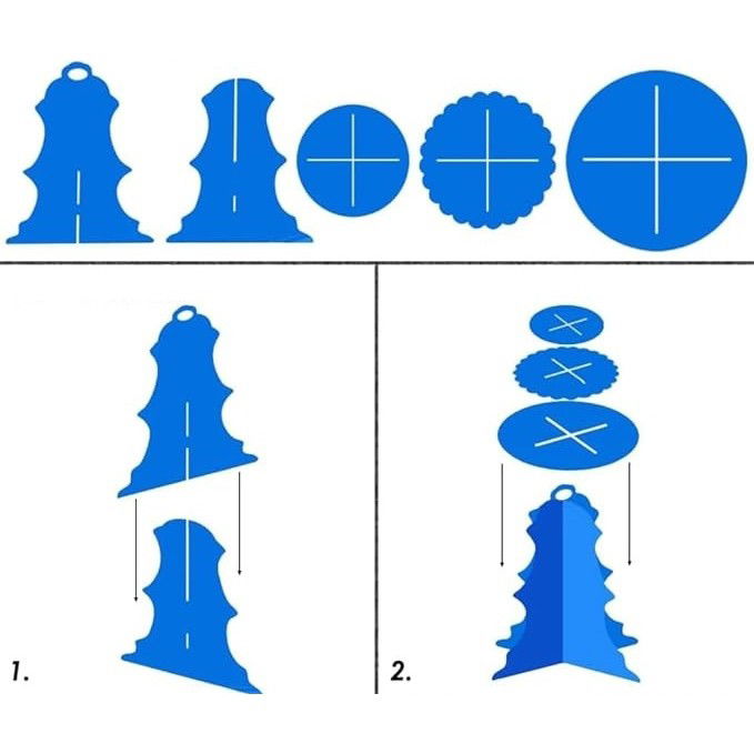 Etajera pentru Prajituri, Flippy, din Carton, 3 Nivele, 16/22/29 cm Diametru, Inaltime 38 cm, Galben [5]