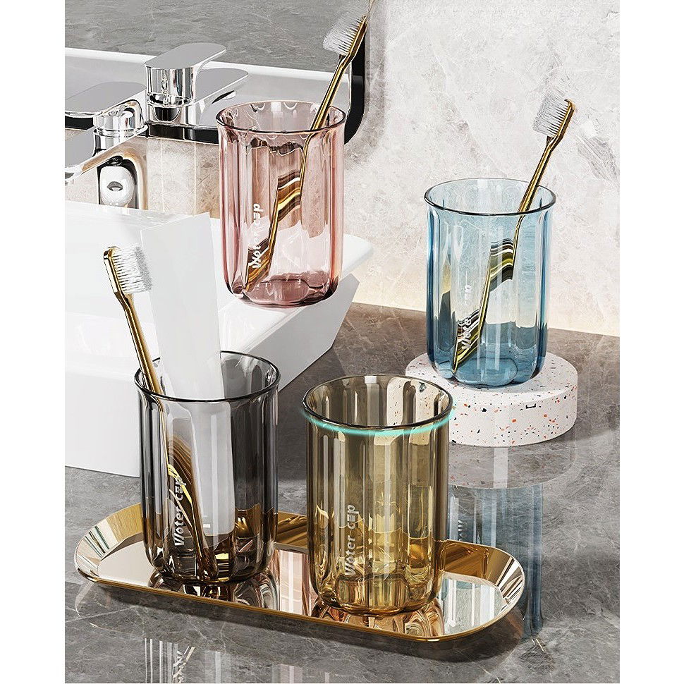 Suport Multifunctional 2 in 1, Pahar si Suport pentru Periuta de Dinti, Flippy, Plastic, Dimensiune: 10.4 x 7.3 x 7.3 cm, Roz [4]