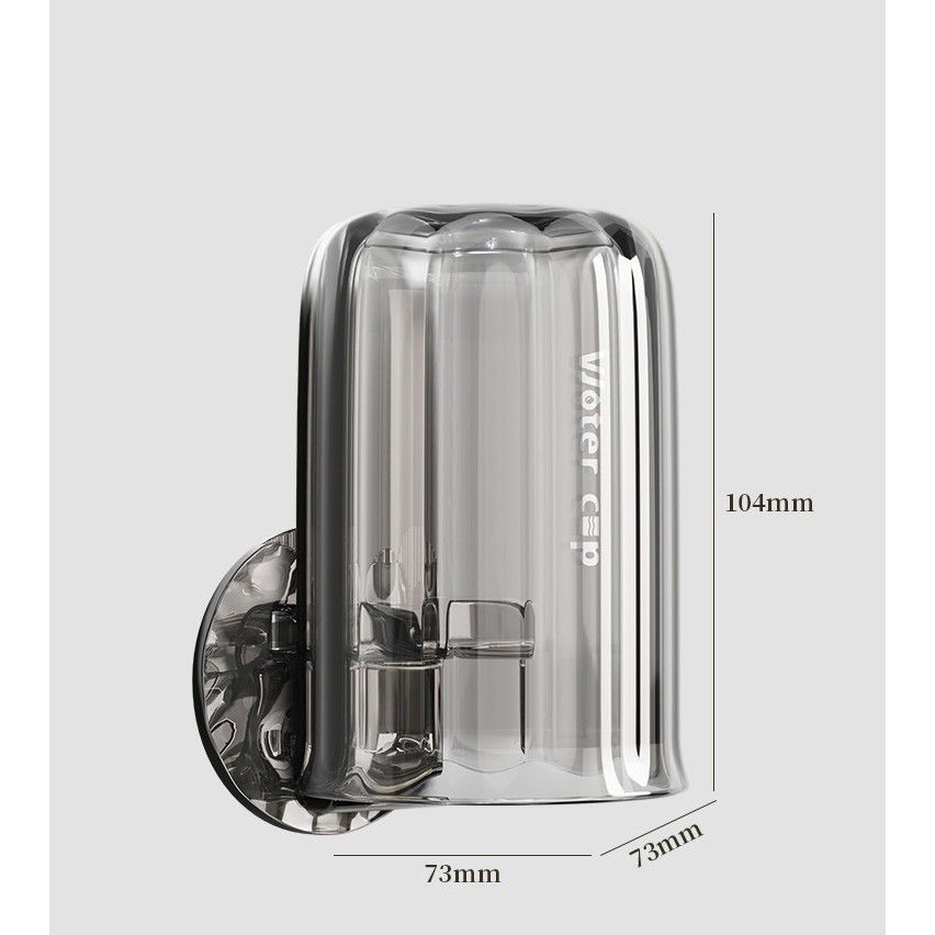 Suport Multifunctional 2 in 1, Pahar si Suport pentru Periuta de Dinti, Flippy, Plastic, Dimensiune: 10.4 x 7.3 x 7.3 cm, Gri [10]