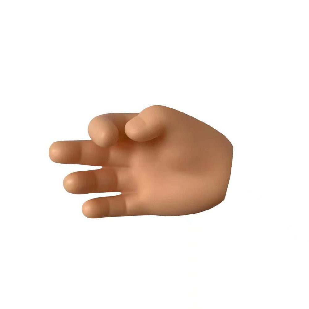 Pentru casa - Suport de Baie, Flippy, Multifunctional, pentru Periute/Cabluri, din PVC, cu Ventuza, Model Mana, 7 x 6.5 cm, Crem