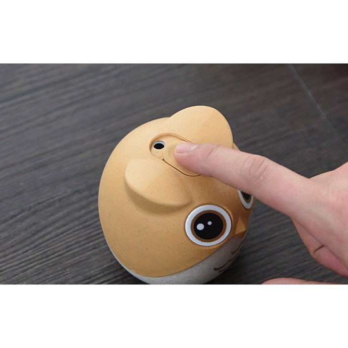 Suport pentru Scobitori, Flippy, Model Bufnita, Multifunctional, 8.3x7.8 cm, Portocaliu [3]