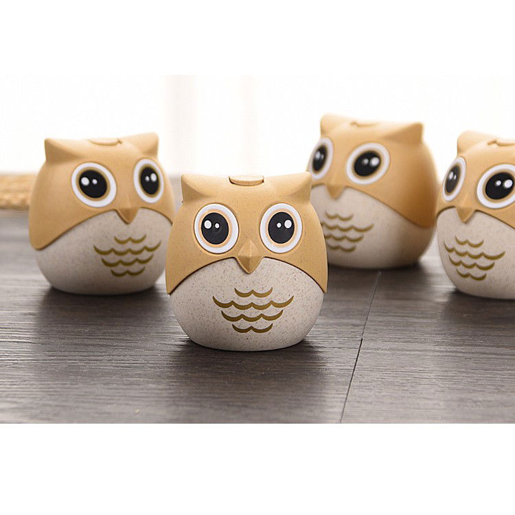 Suport pentru Scobitori, Flippy, Model Bufnita, Multifunctional, 8.3x7.8 cm, Portocaliu [8]