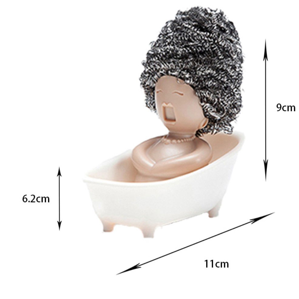 Pentru casa - Suport pentru Spalat Vase, Flippy, pentru Burete/Sarma, Model Cada, Alb/Bej