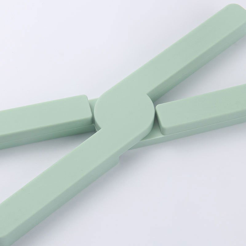 Suport pliabil din silicon pentru vase fierbinti Flippy, portabil, usor de depozitat, rezistent la temperaturi foarte ridicate, 14.5 x 7.5 x 1.6 cm, antialunecare, verde [6]