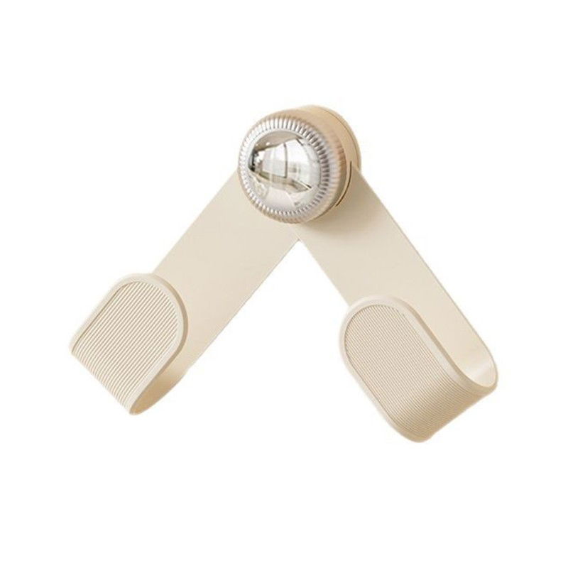 Suport pentru Capace Vase, Flippy, Suport de Depozitare pentru Capacul Oalei in Bucatarie, cu Ventuza, Usor de Montat pe Perete, 19 x 6 x 5 cm, Alb Crem [1]