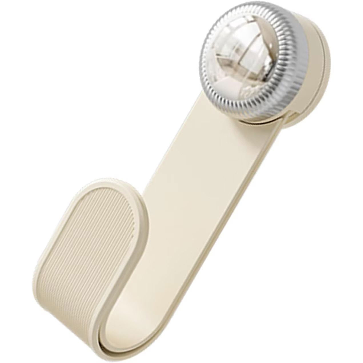 Suport pentru Capace Vase, Flippy, Suport de Depozitare pentru Capacul Oalei in Bucatarie, cu Ventuza, Usor de Montat pe Perete, 19 x 6 x 5 cm, Alb Crem [4]