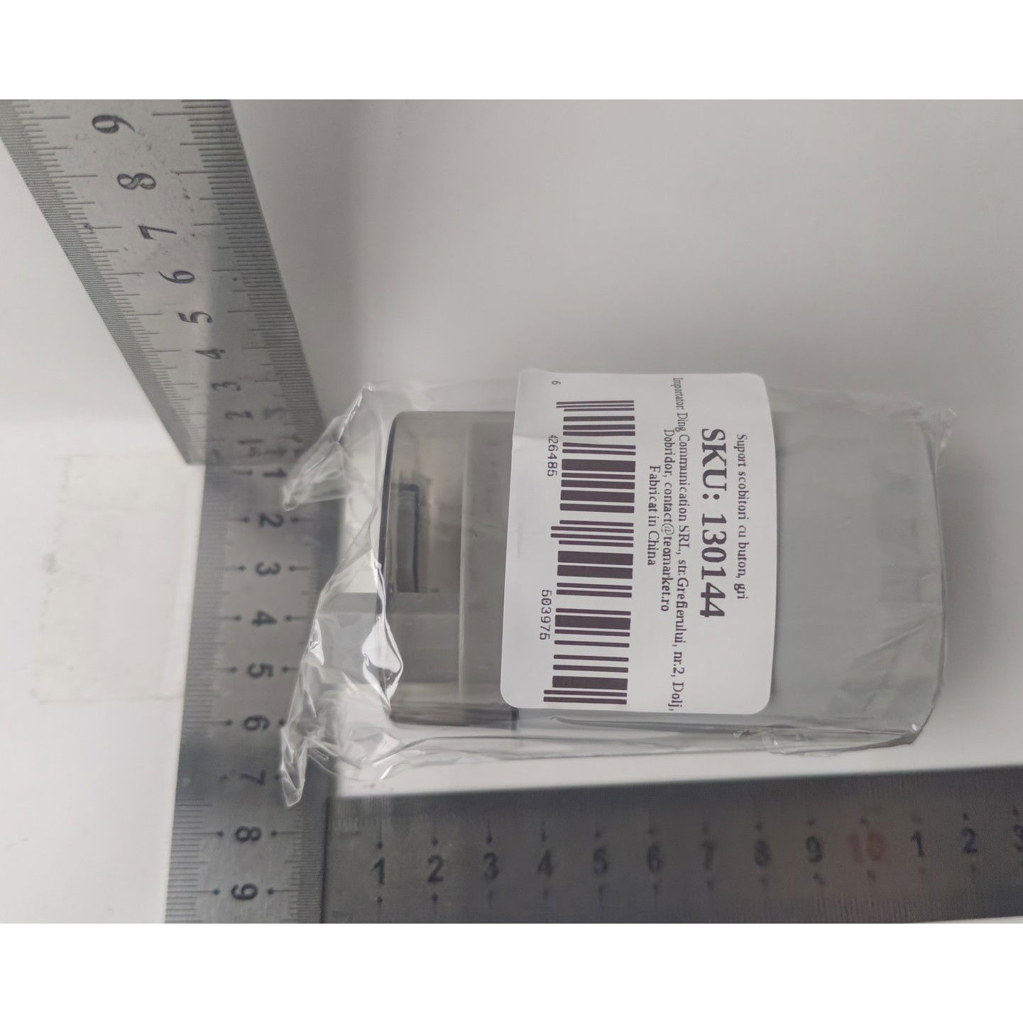 Suport Scobitori, Flippy, Automat, cu Buton si Capac, din PP, 9.5x6 cm, Gri [6]