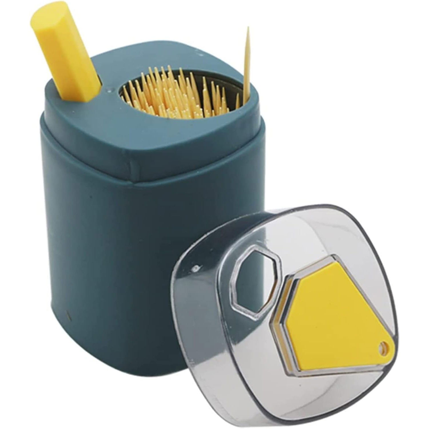 Suport Scobitori, Flippy, Automat, cu Buton si Capac, din PP, 9.5x6 cm, Albastru [4]