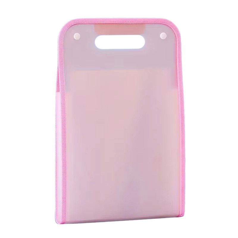 10 - 25 LEI - Suport Vertical pentru Hartii A4, Flippy, Suport Portabil pentru Hartie A4 cu Maner, PP, pentru Depozitare Hartii si Documente, 37x24.3 cm Roz