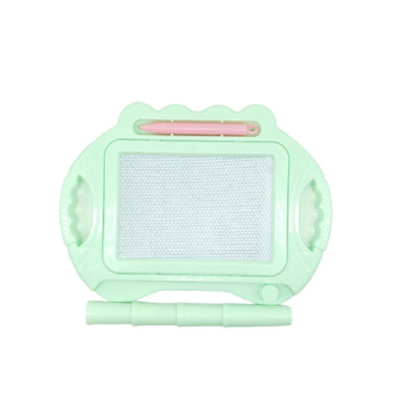 Jucarii Creative - Tabla Magnetica pentru desen Flippy, Pix, forma dreptunghi, dimensiuni 23x17 cm, Dezvolta Creativitatea, cu picioare suport, Verde