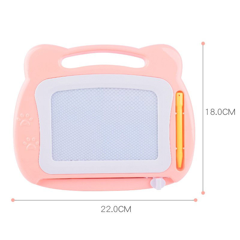 Jucarii Creative - Tabla Magnetica pentru desen Flippy, Pix, forma dreptunghi, dimensiuni 23x17 cm, Dezvolta Creativitatea, cu picioare suport, Portocaliu