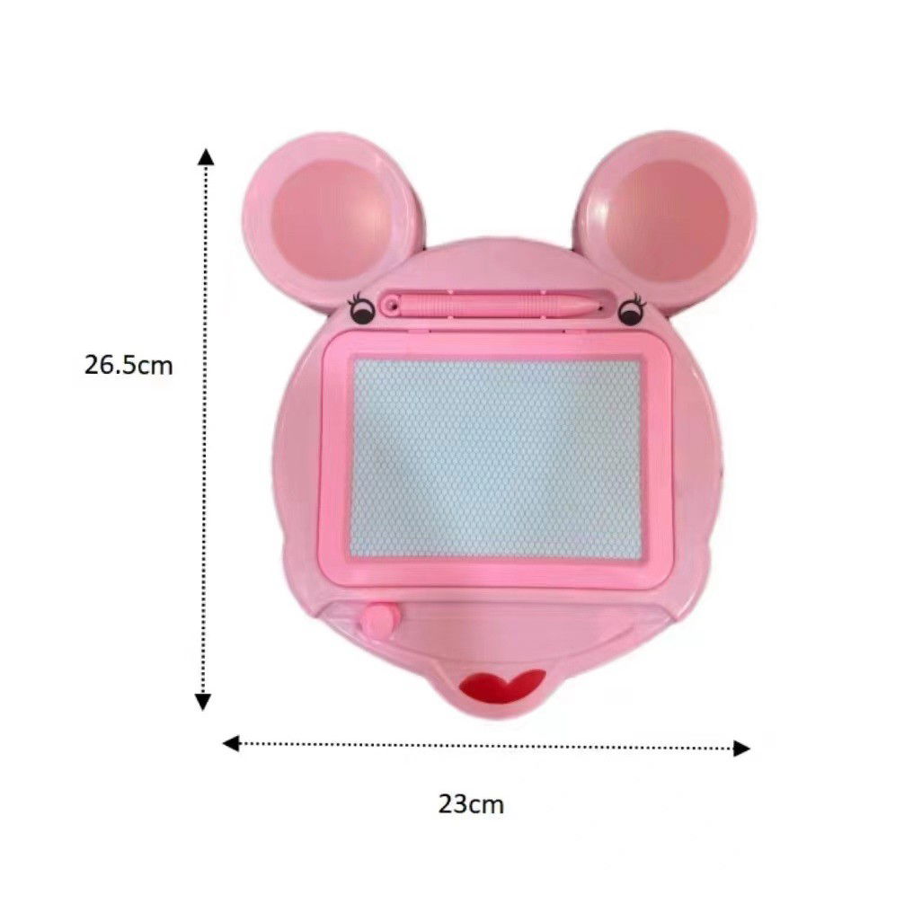 Tabla Magnetica pentru desen Flippy, Pix, forma Soricel, dimensiuni 23x26.5 cm, Dezvolta Creativitatea, Roz [4]