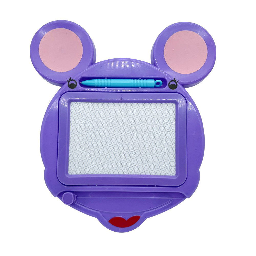 10 - 25 LEI - Tabla Magnetica pentru desen Flippy, Pix, forma Soricel, dimensiuni 23x26.5 cm, Dezvolta Creativitatea, Mov