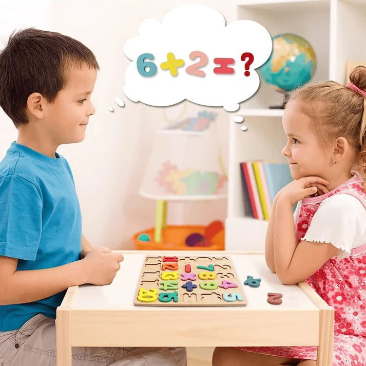 Tabla Montessori, Flippy, din Lemn, Educatie Timpurie Cifre, 25 Piese Lemn, +18 Luni, 20 x 20 cm, Vopsea pe Baza de Apa, Multicolor [7]