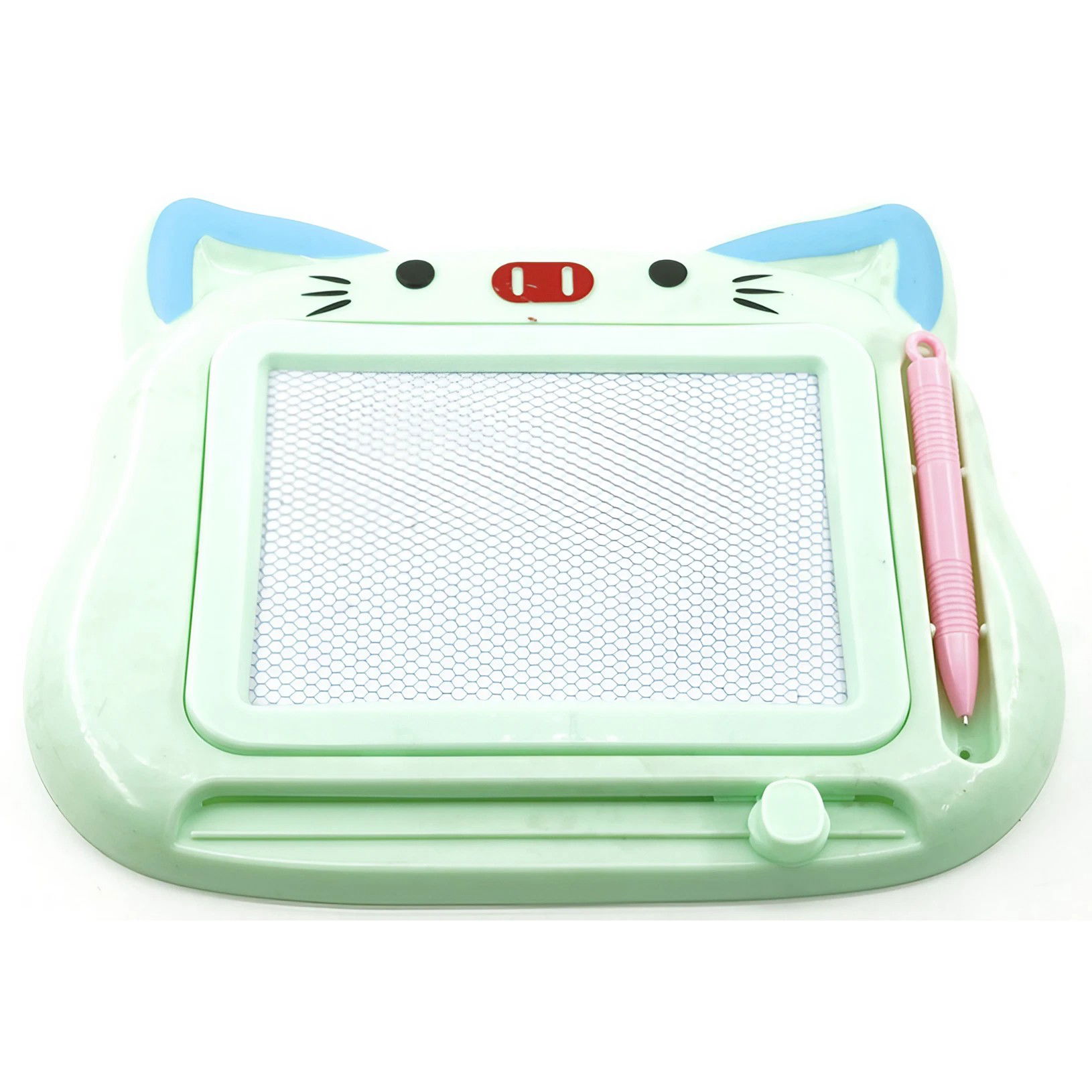 Jucarii educative - Tablita Magnetica de Scris si Desenat, Flippy, Model Pisica, cu Creion, Dimensiuni 23.2x18.5 cm, Suprafata Desen 14.6x10.4 cm, Dezvolta Imaginatia si Creativitatea, Incurajeaza Exersarea Scrisului, Ve