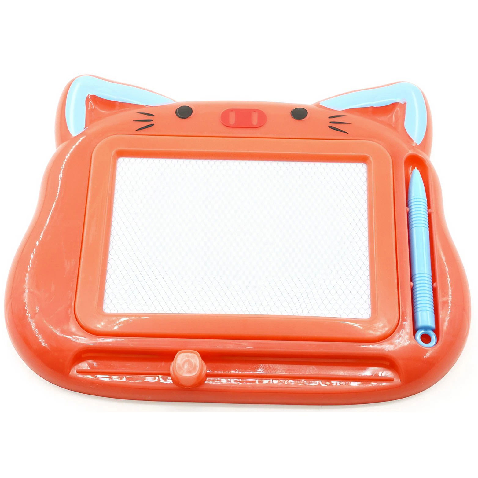 Jucarii educative - Tablita Magnetica de Scris si Desenat, Flippy, Model Pisica, cu Creion, Dimensiuni 23.2x18.5 cm, Suprafata Desen 14.6x10.4 cm, Dezvolta Imaginatia si Creativitatea, Incurajeaza Exersarea Scrisului, Ro