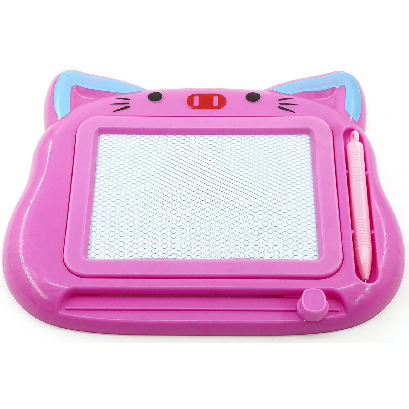 Jucarii educative - Tablita Magnetica de Scris si Desenat, Flippy, Model Pisica, cu Creion, Dimensiuni 23.2x18.5 cm, Suprafata Desen 14.6x10.4 cm, Dezvolta Imaginatia si Creativitatea, Incurajeaza Exersarea Scrisului, Ro