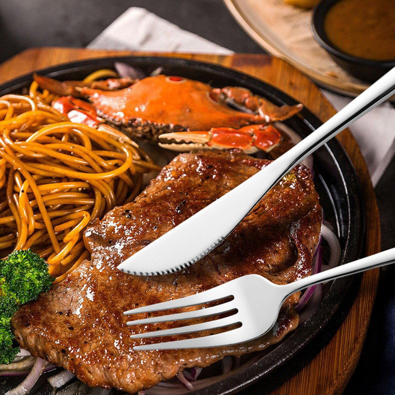 Tacamuri Portugheze, Flippy, Set din 24 de Piese din Otel Inoxidabil, 6 Cutie, 6 Furculite, 6 Linguri de Masa, 6 Linguri pentru Ceai, Argintiu [3]