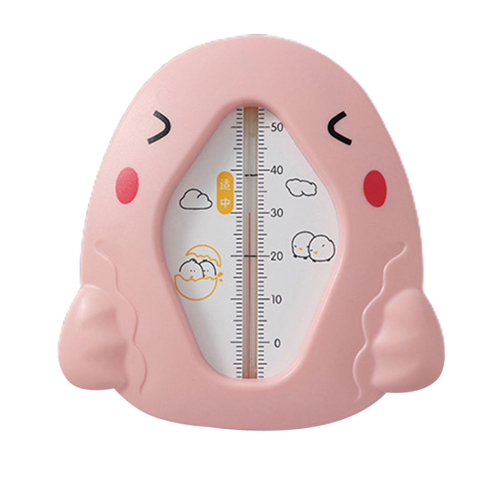 Articole pentru baie - Termometru pentru Baie, Flippy, Plutitor, Rezistent la apa, Multifunctional, Model Gaina, 10.5x10.5x2.5 cm, Roz