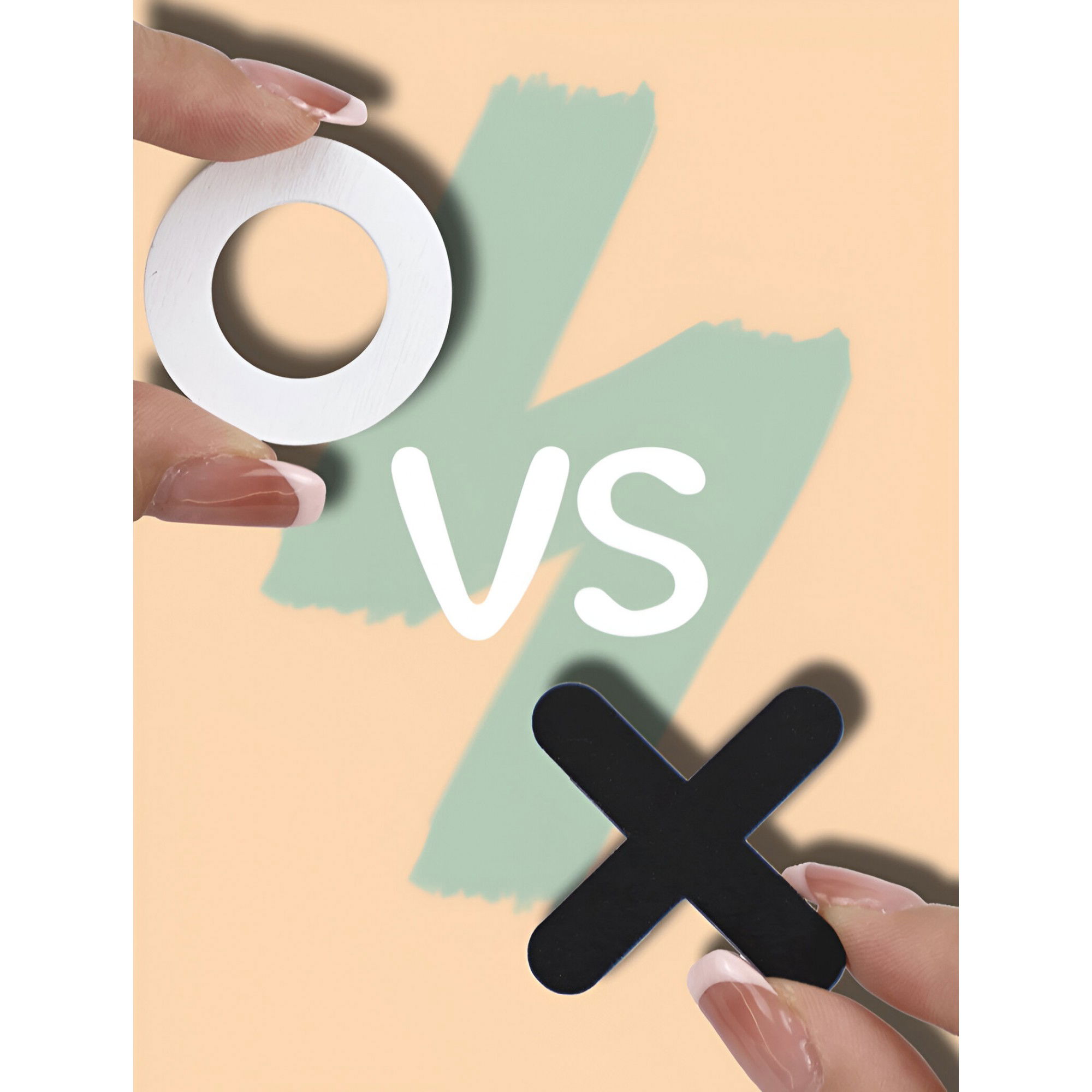 Jucarie Montessori Tic Tac Toe, Flippy, Educativa, Interactiva, din lemn, X si O, 9 Piese, 14.3x14.3 cm, Negru Alb [8]