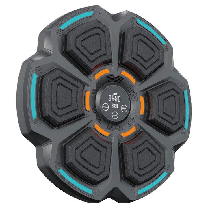 Tinta Lovituri Box Montabil pe Perete, Flippy, Negru, Difuzor, Bluetooth, Iluminare LED, 41.5 x 6.5 x 42 cm, Manusi Incluse [4]