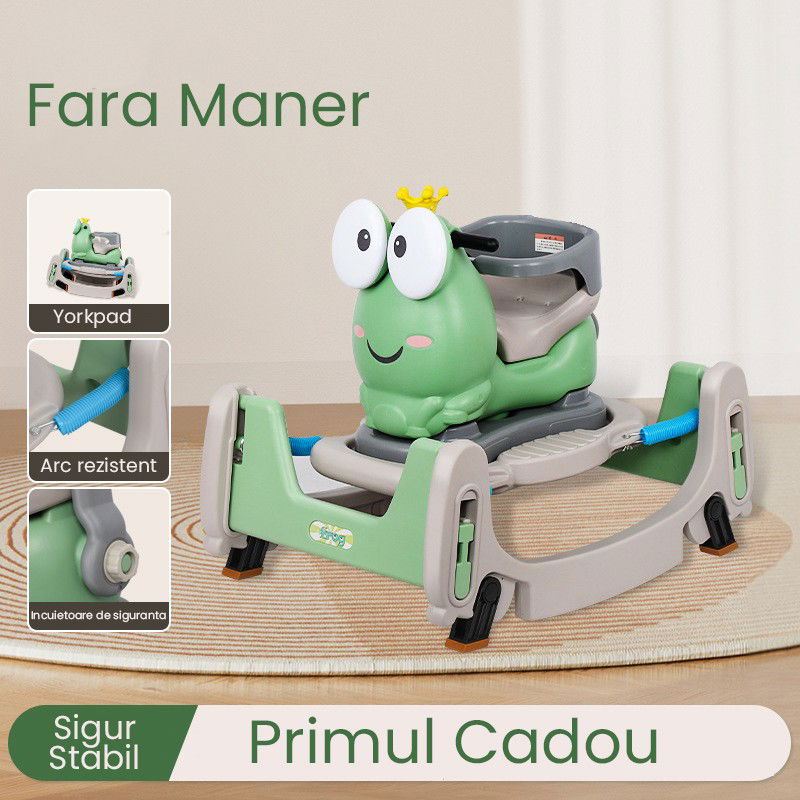 Premergatoare - Masinuta Balansor Multifunctionala pentru Copii, Flippy, Model Cal Scooter de tip Masinuta Balansor, Varsta 1-3 ani, 84 x 80 x 58 cm, fara Maner, Verde
