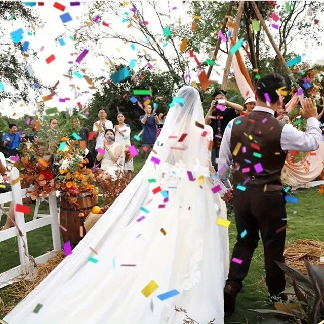 Tub de Confetti, Flippy, Clasic, 40x5 cm, Confetii Asortate din Plastic, Eliberare prin Rasucire, Multicolor [2]